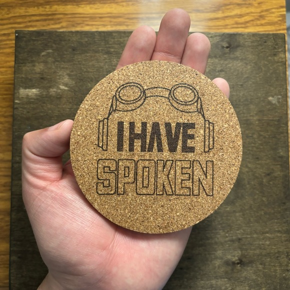 Star Wars I Have Spoken Laser Engraved Cork Coaster - Picture 3 of 5